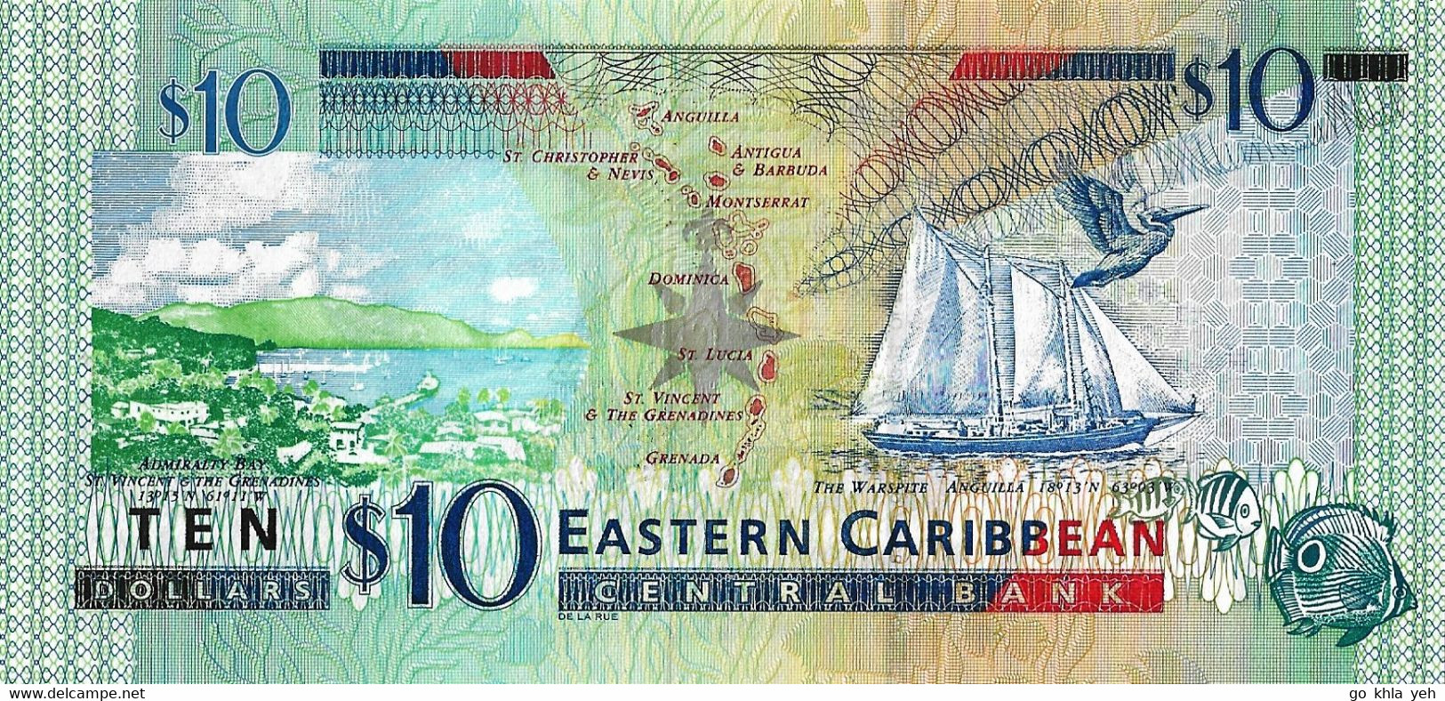 CARAÏBES ORIENTALES - SAINT-KITTS 2003  10 Dollar - P.43k  Neuf - UNC - East Carribeans