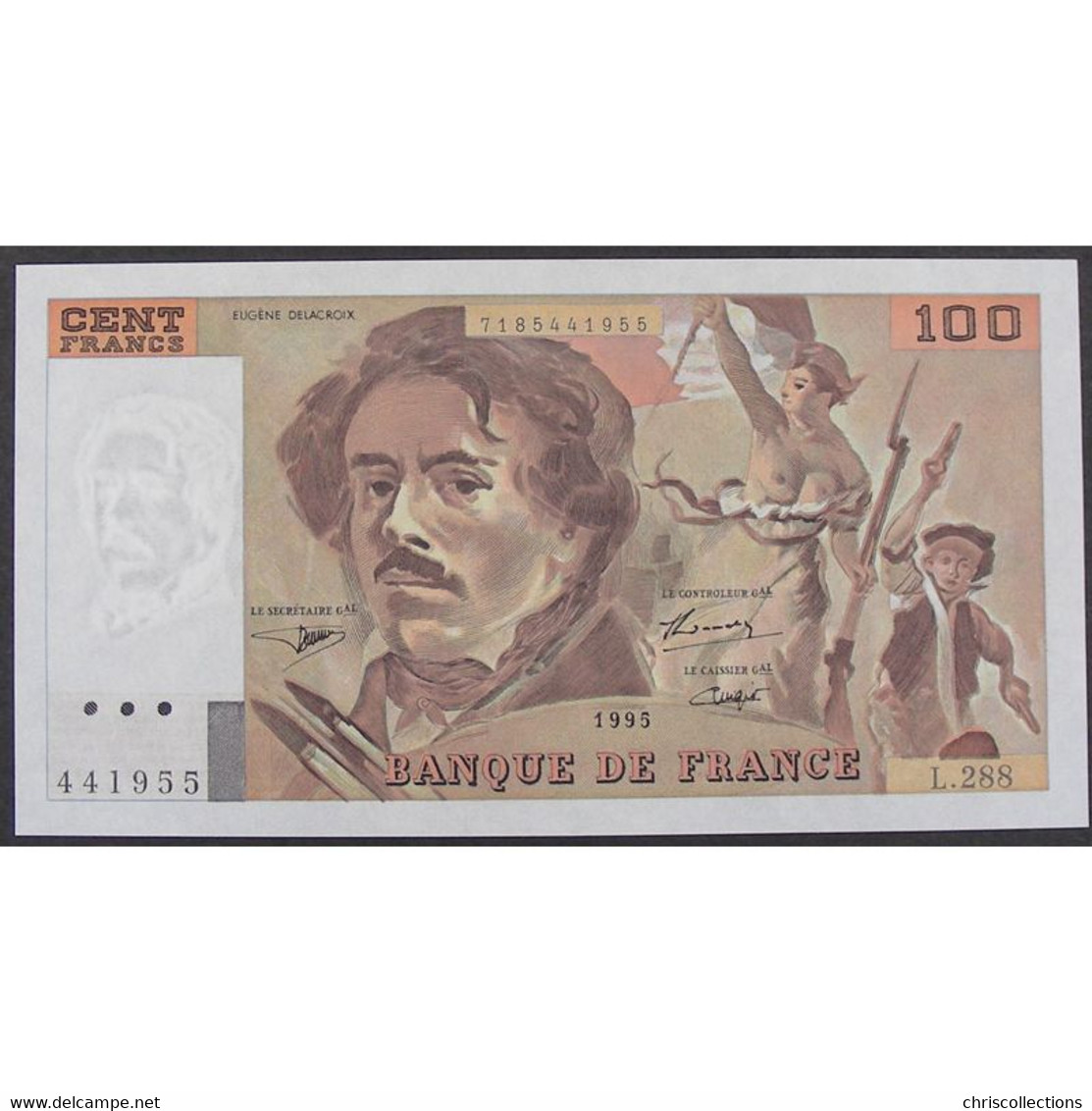 100 Francs Delacroix 1995, L.288, SPL - 100 F 1978-1995 ''Delacroix''