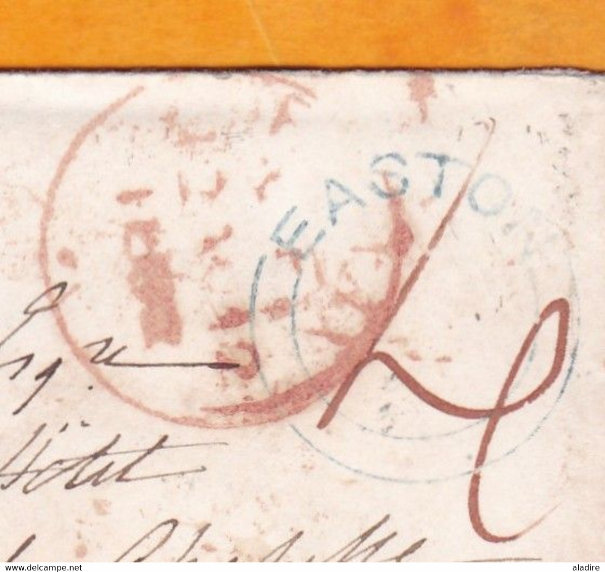 1852 - Prepaid Cover From Winchester, England To Aix La Chapelle Aachen, Germany And Not France - Transit Cancel - Postmark Collection