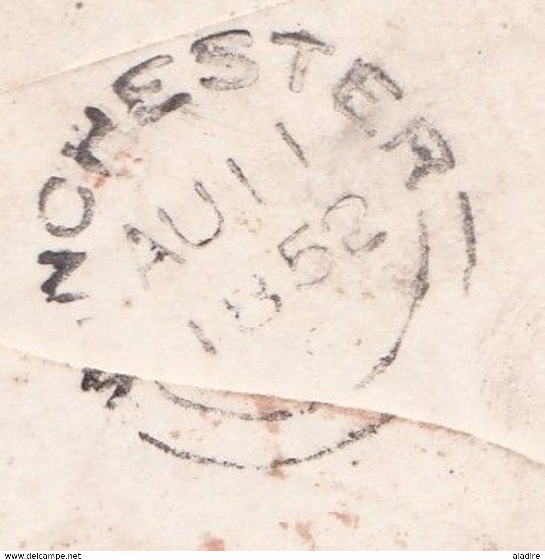 1852 - Prepaid Cover from Winchester, England to Aix la Chapelle Aachen, Germany and not France - transit cancel