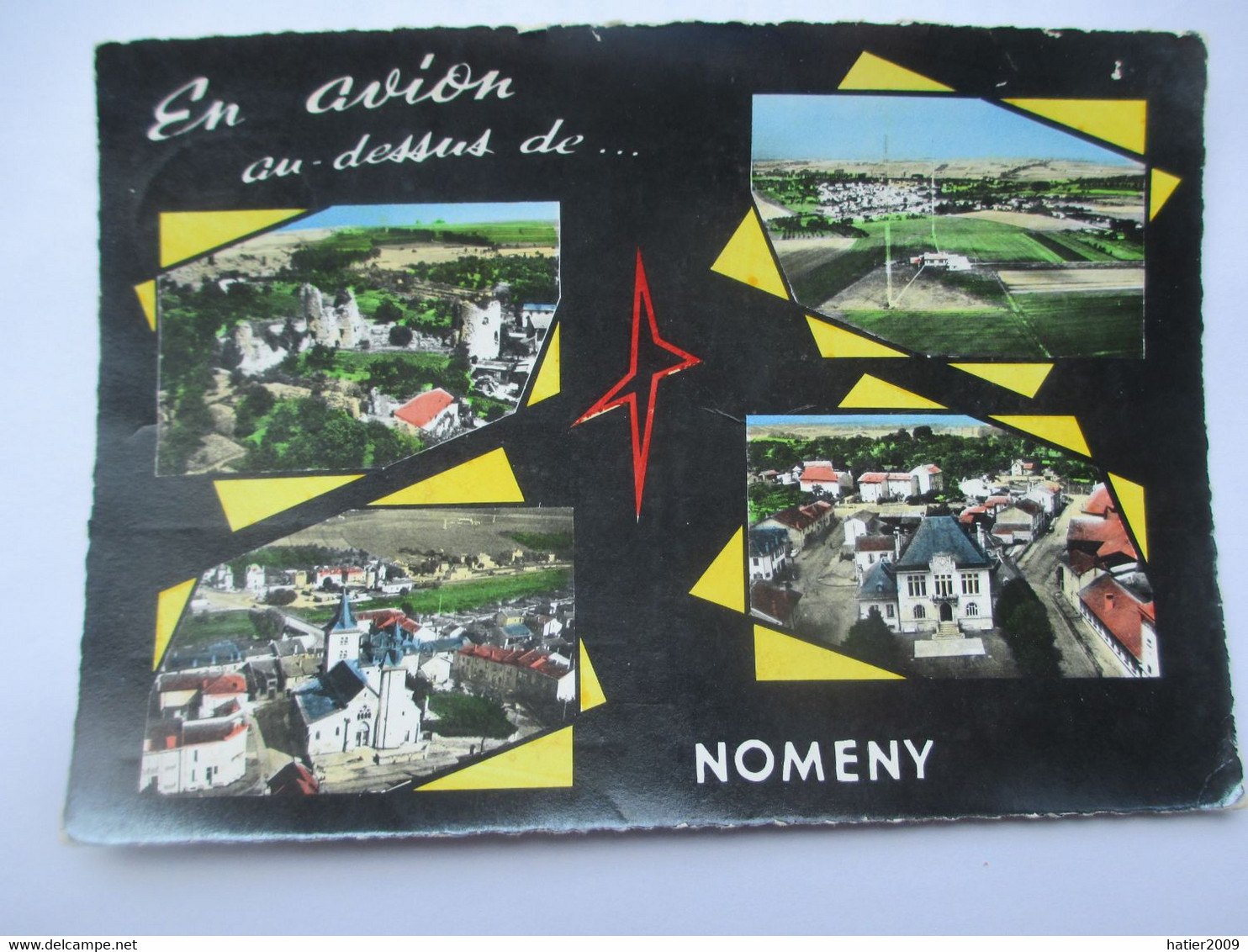 Carte Multivues Colorisée - En Avion Au Dessus De . NOMENY - Nomeny