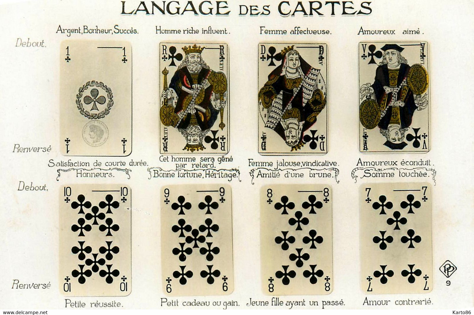 Le Langage Des Cartes * Carte à Jouer Jeu De Cartes * Card Cards * Carte Photo N°9 - Spielkarten