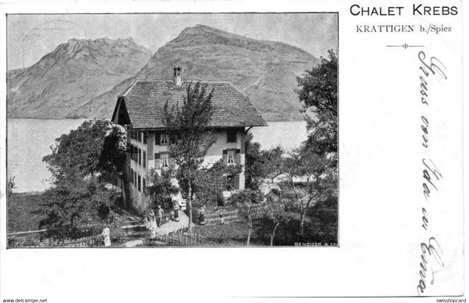 KRATTIGEN B/Spiez Chalet Krebs Gel. 1903 N. Merligen - Krattigen