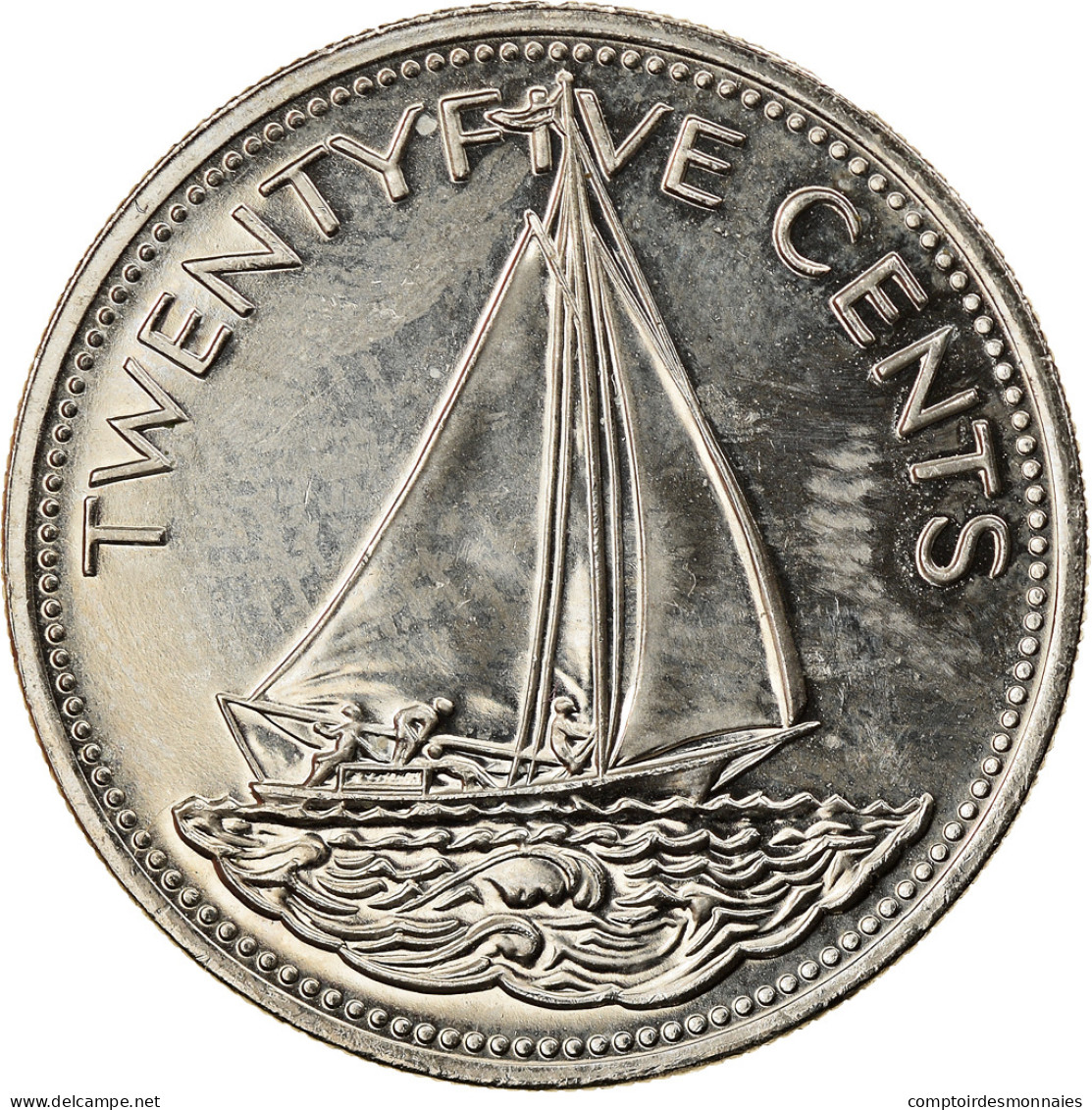 Monnaie, Bahamas, Elizabeth II, 25 Cents, 2005, SPL, Copper-nickel, KM:63.2 - Bahamas