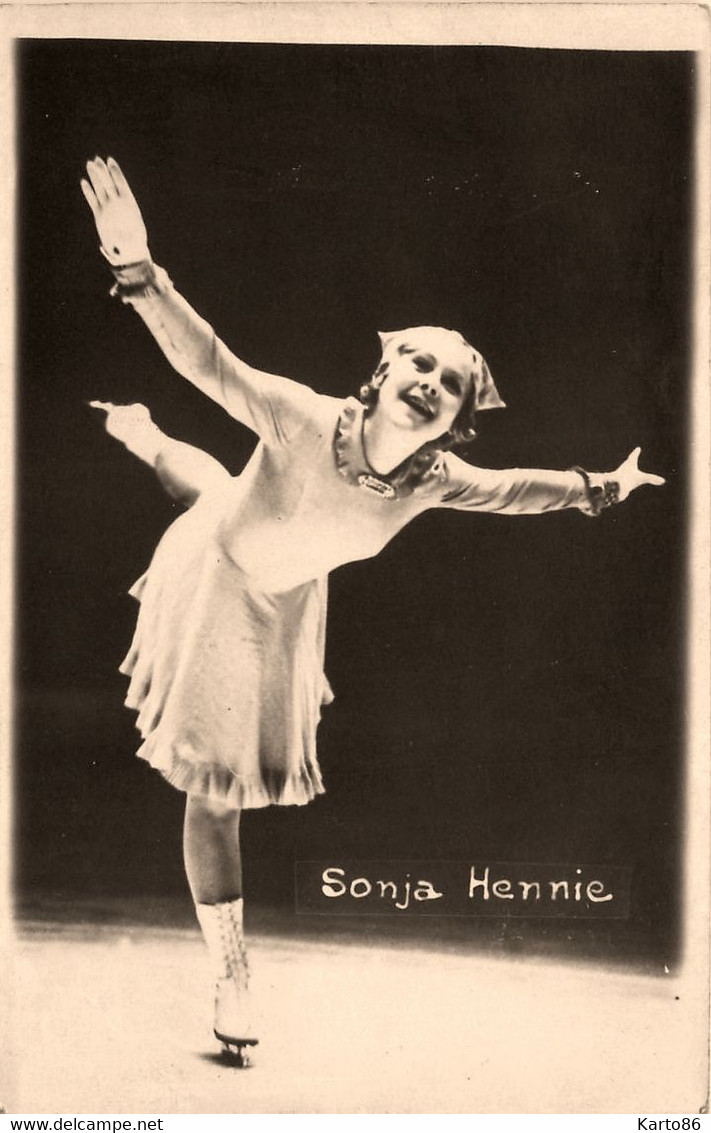 Sonja HENNIE * Carte Photo * Patineuse Norvégienneet Actrice Enée à Oslo * Norge Norway Norvège * Patinage Artistique - Patinage Artistique