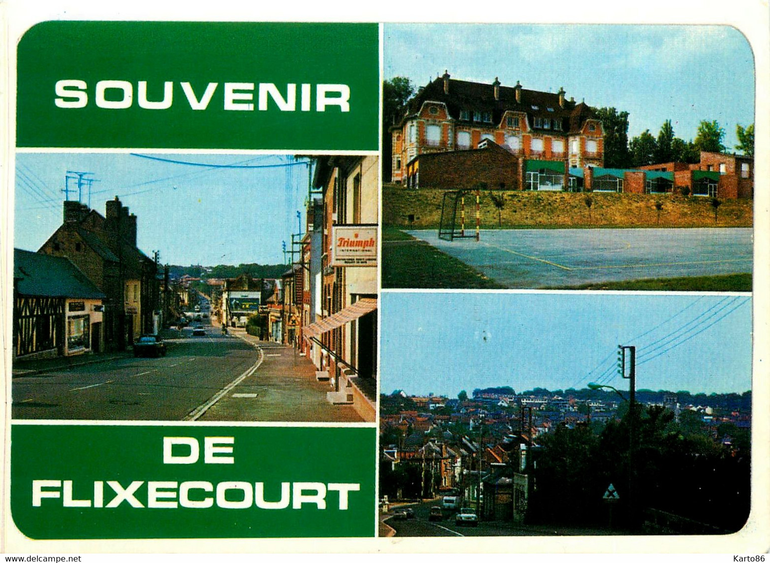 Flixecourt * Souvenir De La Commune * Multivues * Terrain De Handball Sport * Rue - Flixecourt