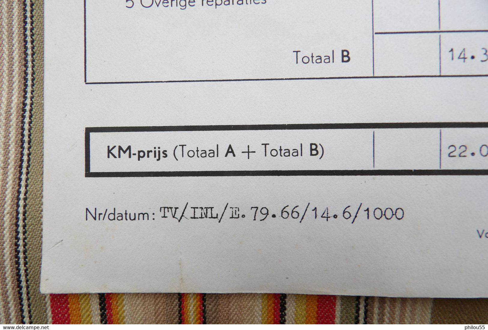 KONINKLIJKE NEDERLANDSCHE TOERISTENBON  Begroting  FORD Cortina - Niederlande