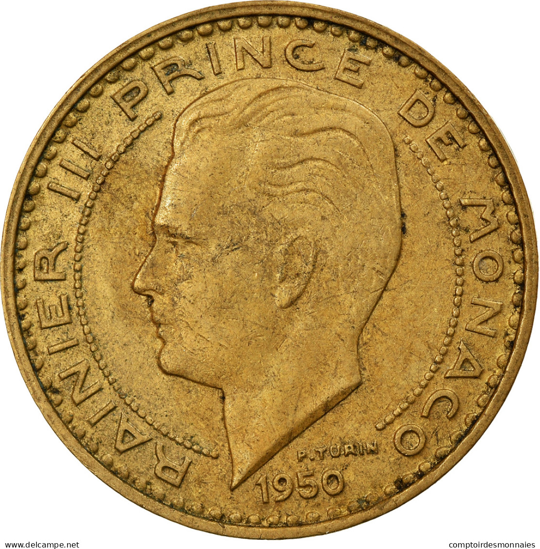 Monnaie, Monaco, Rainier III, 20 Francs, Vingt, 1950, Monaco, TTB - 1949-1956 Old Francs