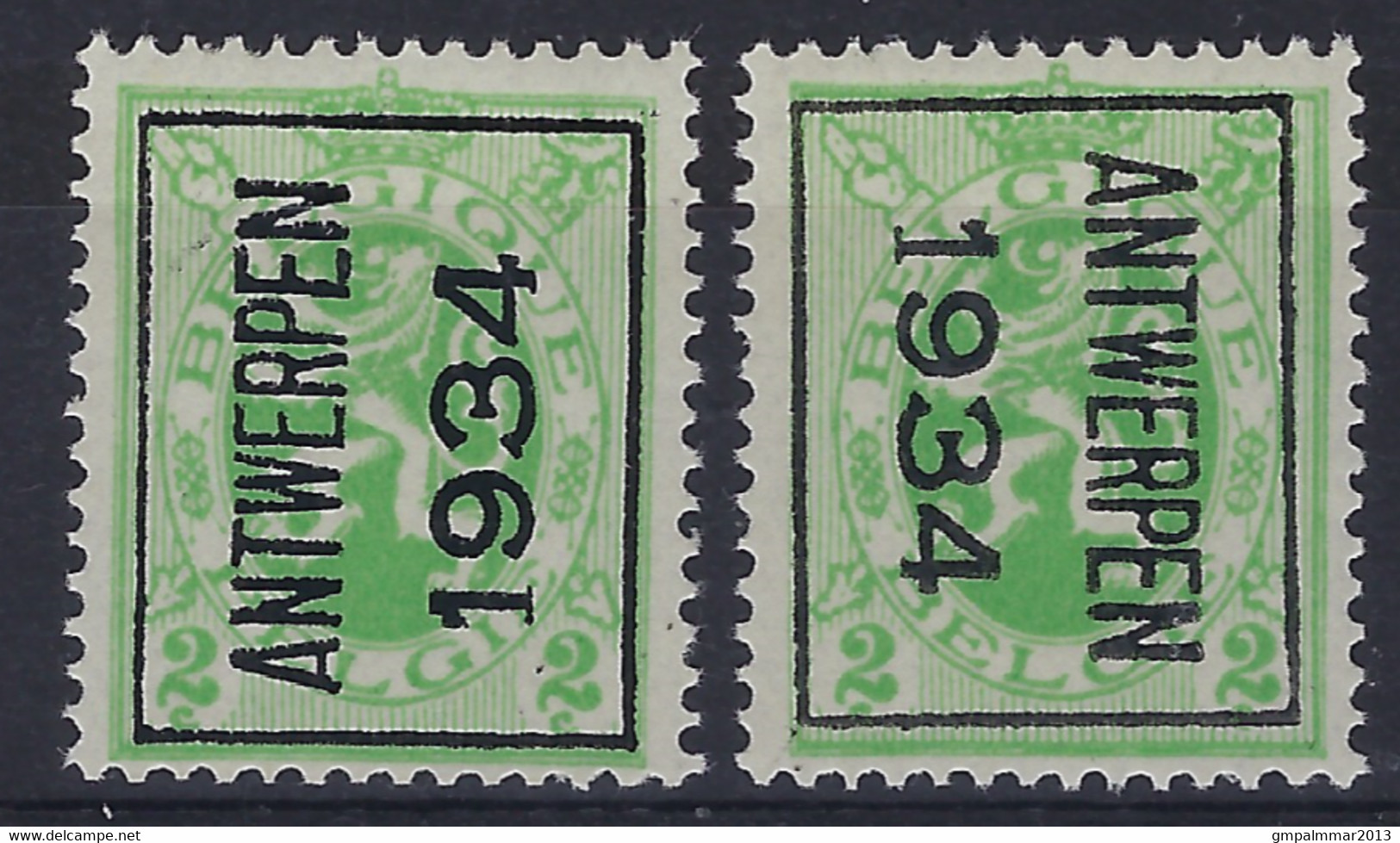 Heraldieke Leeuw Nr. 277 TYPO Voorafgestempeld Nrs. 269 A + B ** MNH En Beiden In Zéér Goede Staat , Zie Ook Scan ! - Typos 1929-37 (Heraldischer Löwe)