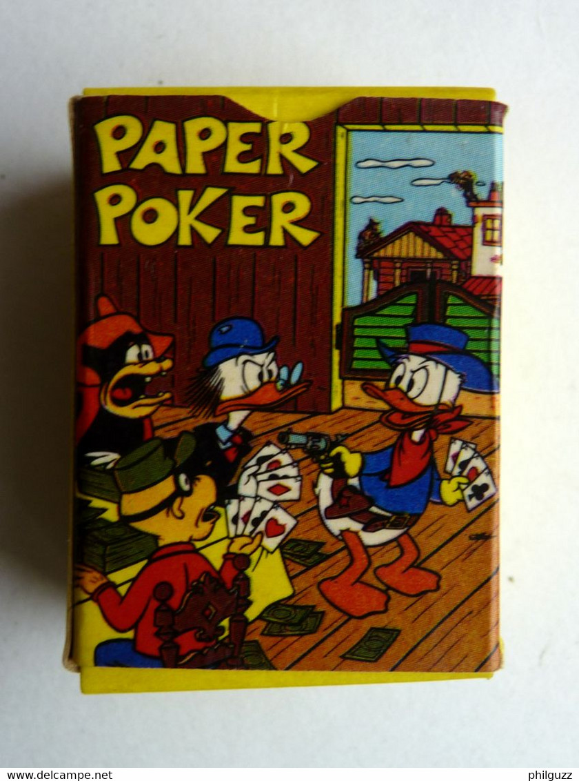 MINI JEU DE CARTES PAPER POKER MIGNON -  WALT DISNEY -  RG 80's Petite TAILLE - Statuettes En Résine