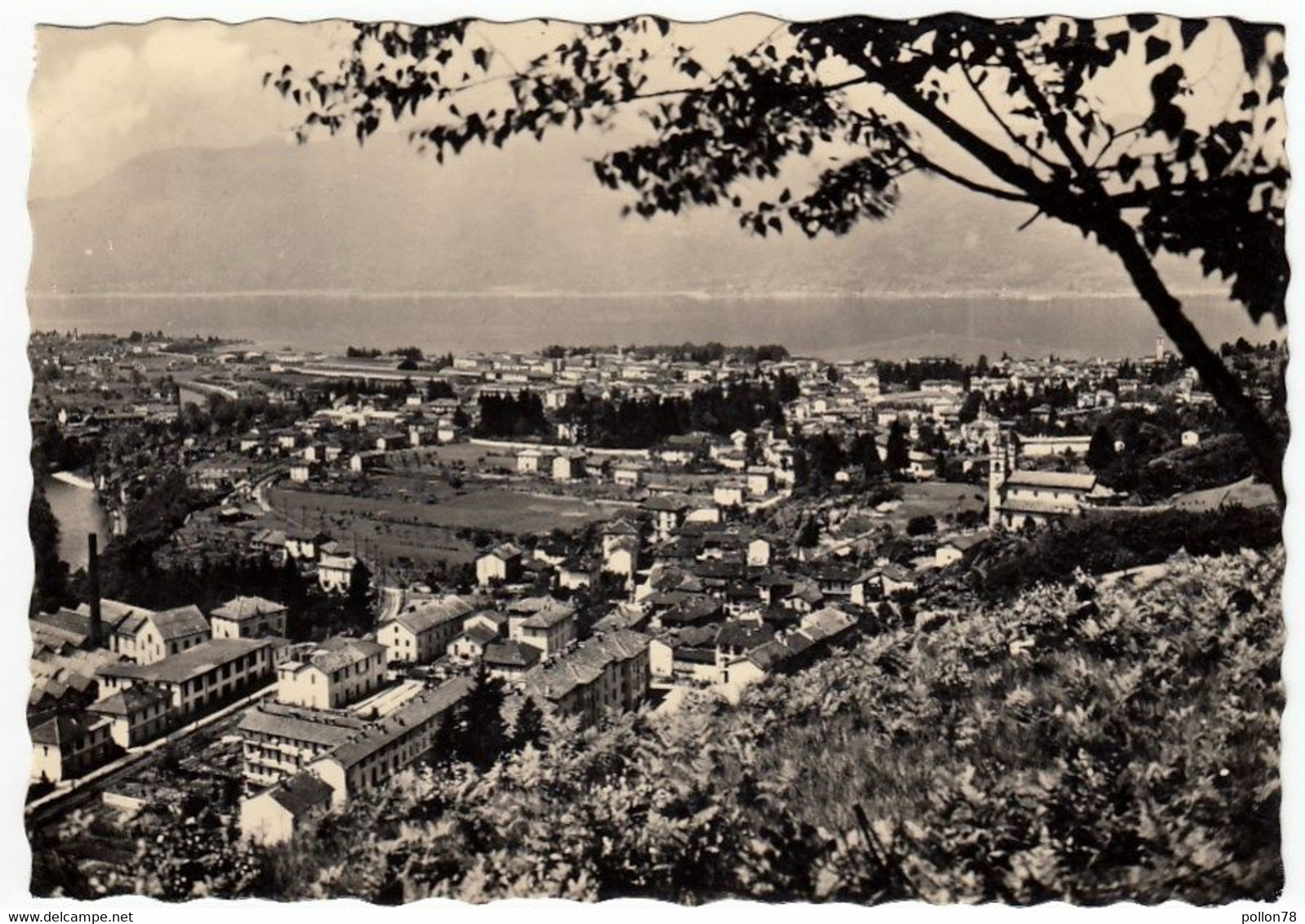 LUINO CON VEDUTA DI CREVA - VARESE 1948 - Luino