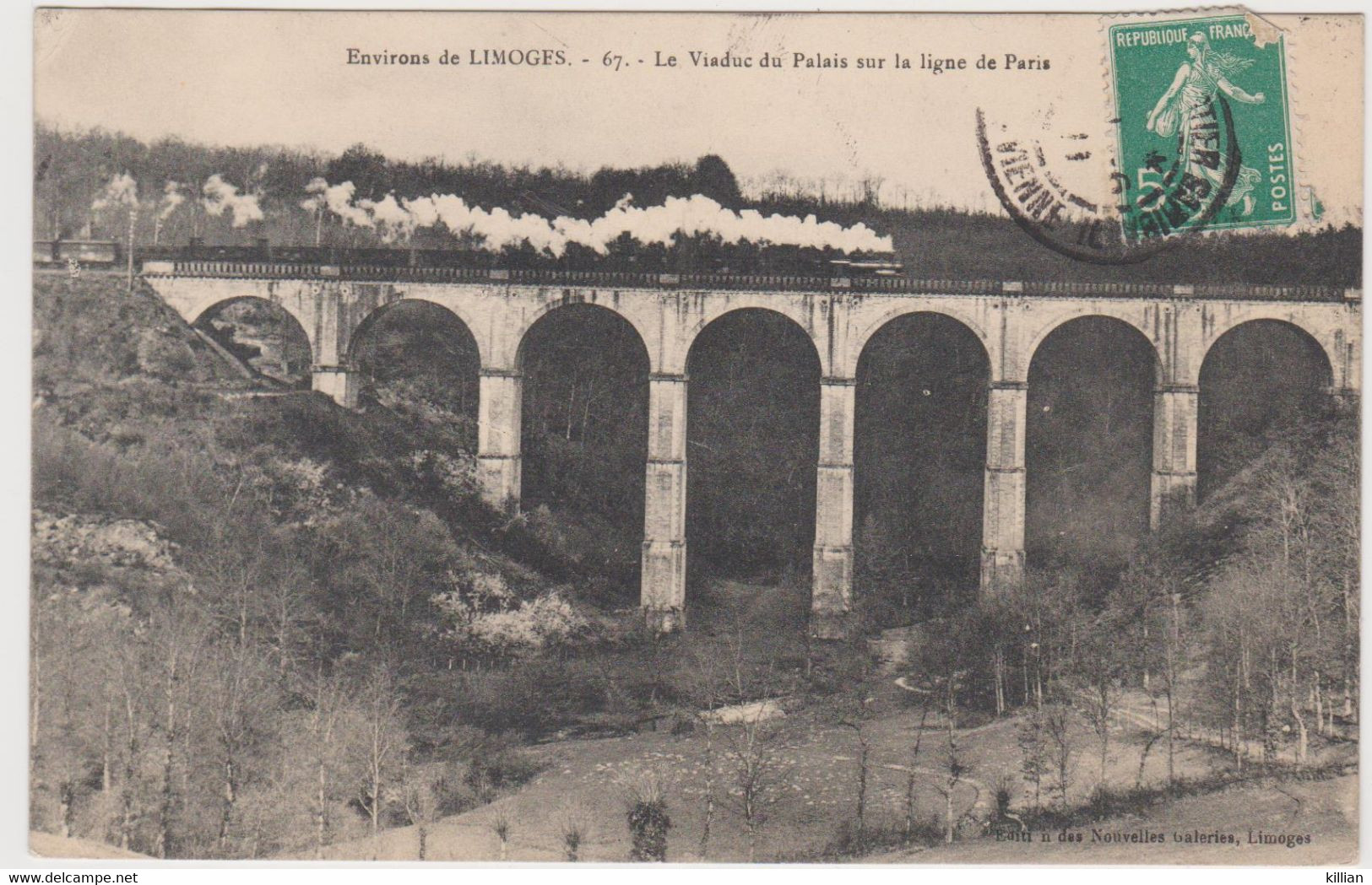 Environs De Limoge Le Viaduc Du Palais Sur La Ligne De Paris (train) - Limoges