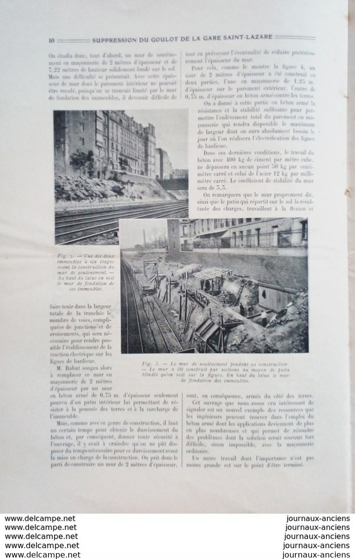 1909 GARE SAINT LAZARE SUPPRESSION DU GOULOT - TUNNEL DES BATIGNOLLES - Andere & Zonder Classificatie