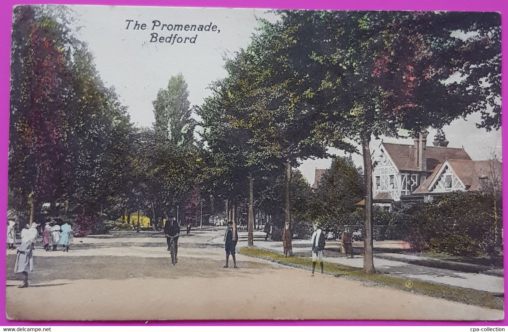 Postcard The Promenade Bedford Rare Bedfordshire England Postmark Stamp - Bedford