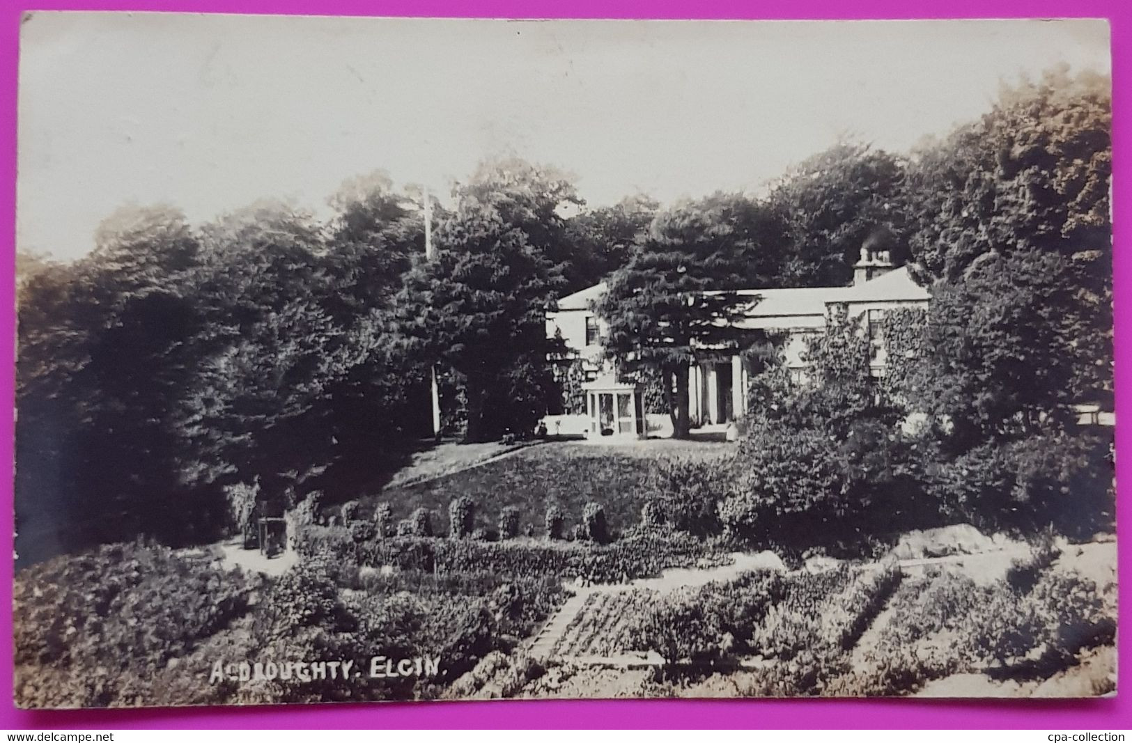 Photo Card Aldroughty Elgin Rare Postcard 1911 Moray Scotland Postmark Stamp Ecosse - Moray