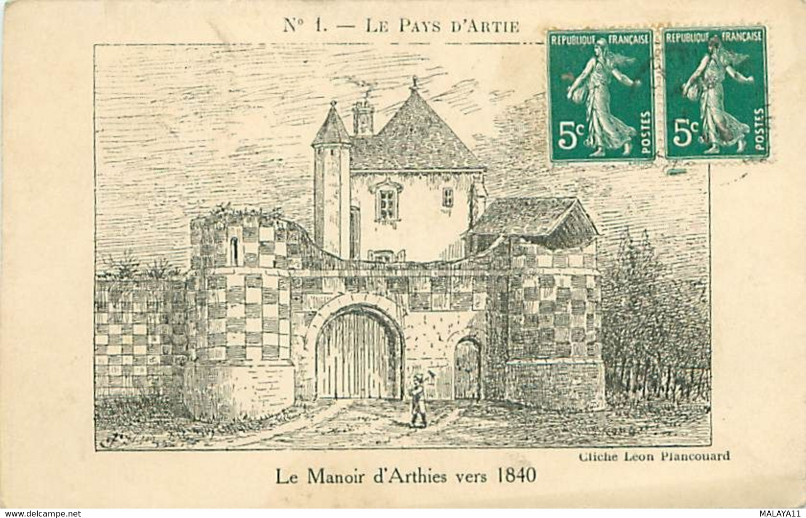 N°1 - LE PAYS D'ARTIE - LE MANOIR D'ARTHIES VERS 1840 - Arthies