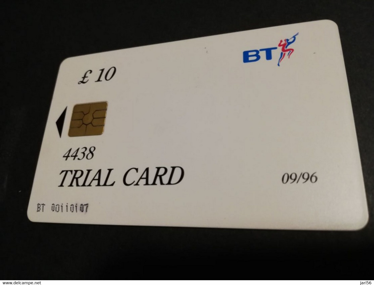 GREAT BRETAGNE  CHIPCARDS / TRIAL CARD 10 POUND   4438 BT / BACKSIDE ROSE /FLOWER PERFECT  CONDITION      **4454** - BT Algemeen