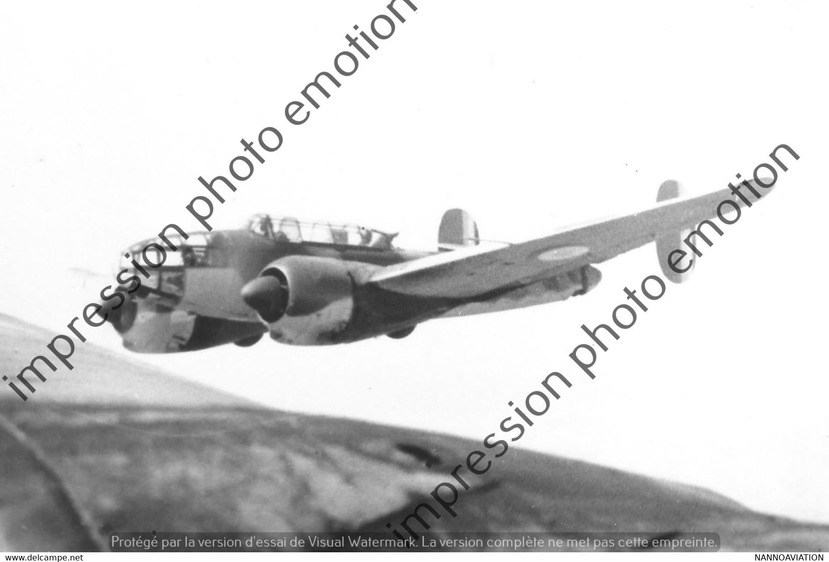 PHOTO AVION  RETIRAGE REPRINT   BLOCH 175 - Aviation