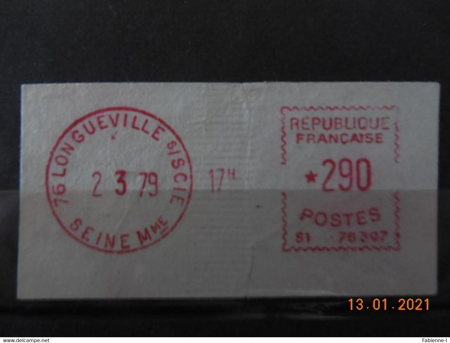 Vignette D'affranchissement Du Bureau De Longueville S/Scie 1979 - 1969 Montgeron – Papier Blanc – Frama/Satas