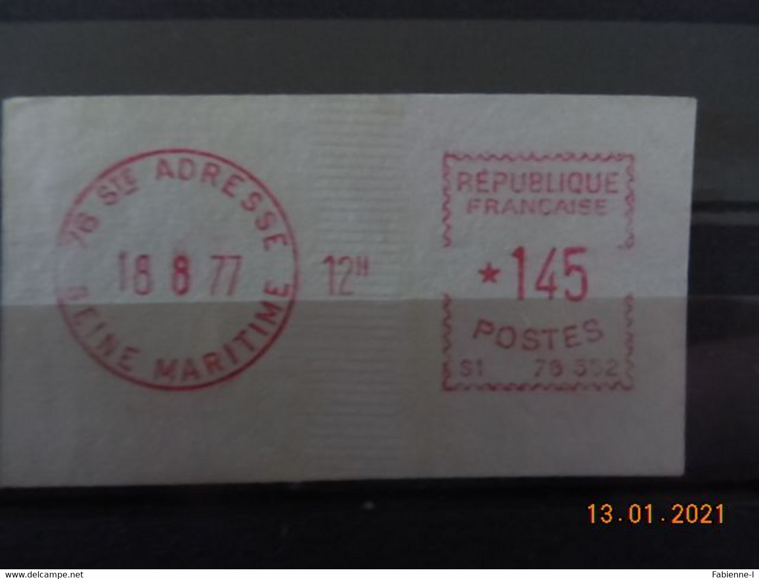 Vignette D'affranchissement Du Bureau De St Adresse 1977 - 1969 Montgeron – White Paper – Frama/Satas