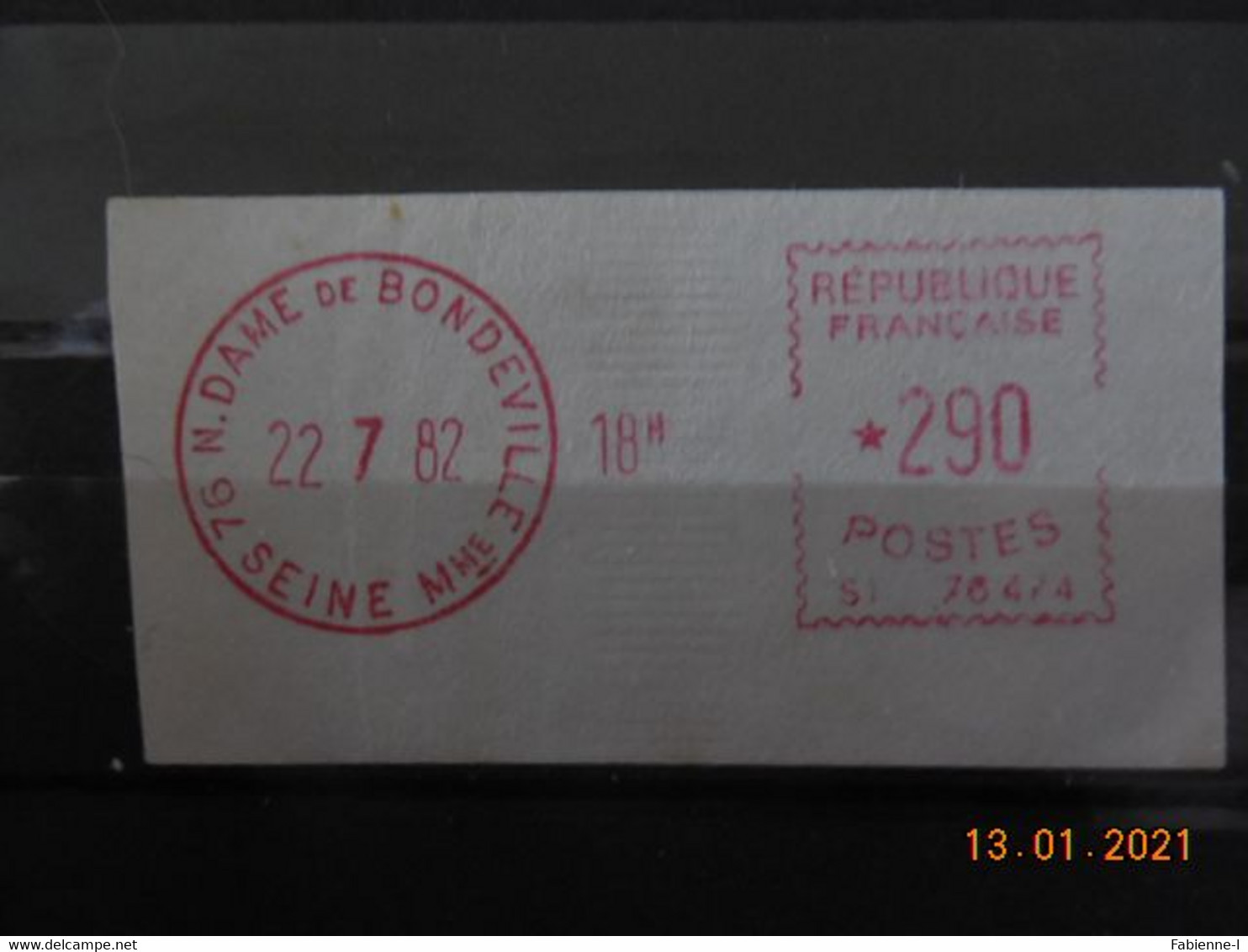 Vignette D'affranchissement Du Bureau De Notre Dame De Bondeville 1982 - 1969 Montgeron – Carta Bianca – Frama/Satas