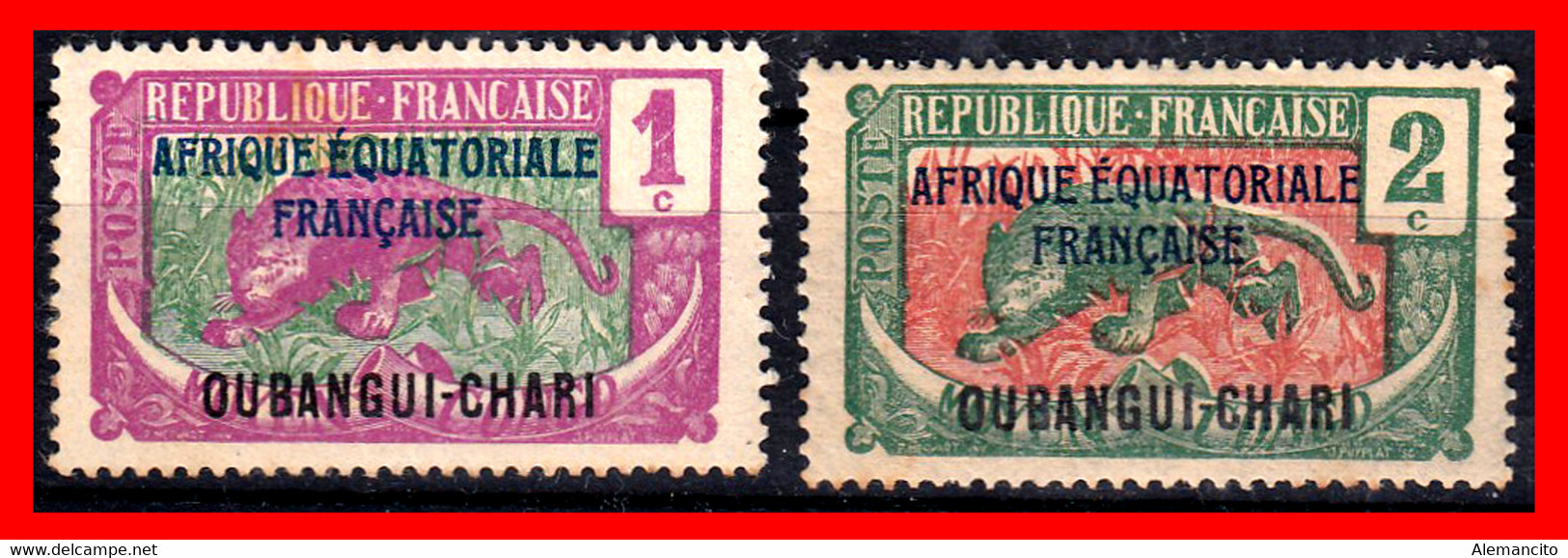 AFRICA ECUATORIAL  ( FRANCIA COLONIAS ) CONGO MEDIO AÑO 1915 CON LA  SOBRECARGA OUBANGUI-CHARI-TCHAD - Ongebruikt