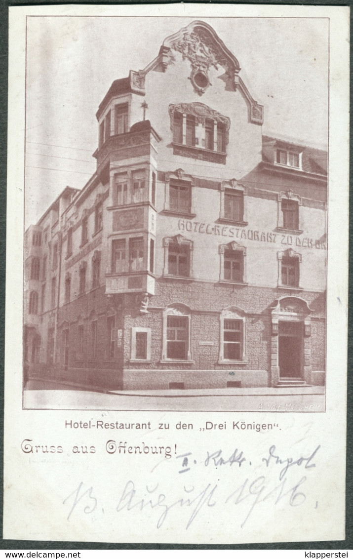 Allemagne Offenburg  Hotel Drei Koenige Rekruten Depot  Infanterie Reg. 172 - Offenburg