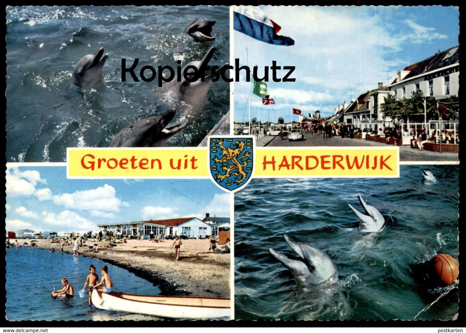 ÄLTERE POSTKARTE GROETEN UIT HARDERWIJK Delphine Delfine Delfin Dolphin Dauphin Cpa Postcard Ansichtskarte AK - Delfines