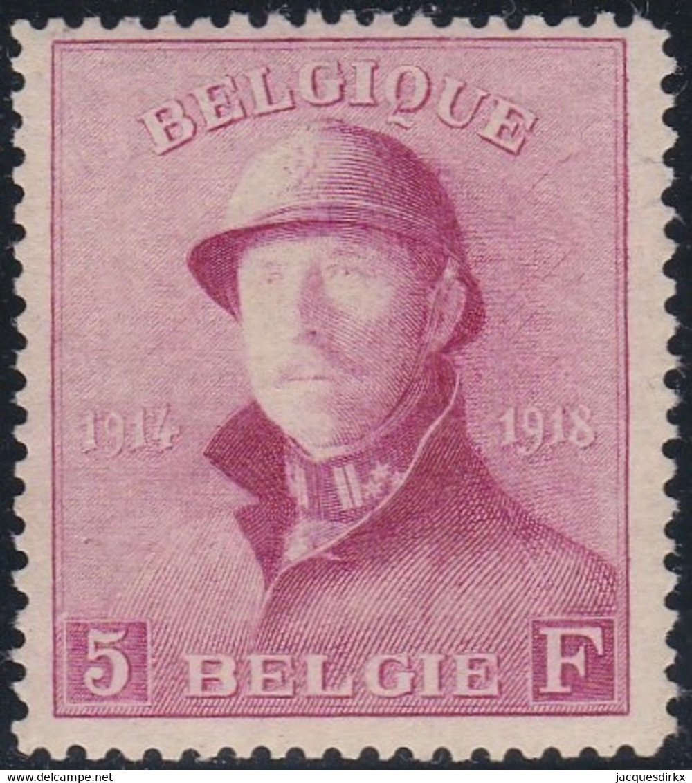 Belgie   .   OBP    .    177  (2 Scans)       .   **     .    Postfris   .   /   .   Neuf Avec Gomme Et SANS Charnière - 1919-1920 Trench Helmet