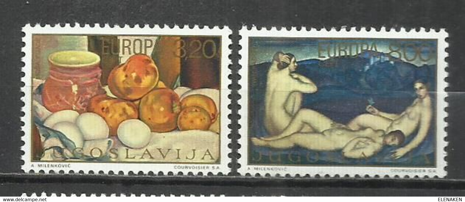 9307B-YUGOSLAVIA JUGOSLAVIA SERIE COMPLETA NUEVOS MNH** EUROPA 1975 Nº 1479/80 PINTURAS - Otros & Sin Clasificación