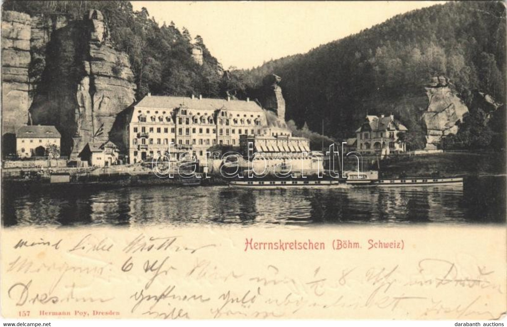 T2/T3 1902 Hrensko, Herrnskretschen; SS Tetschen / Steamship (EK) - Unclassified