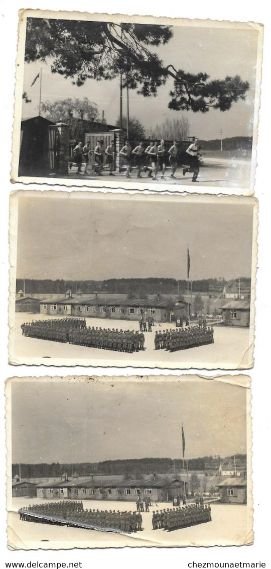 A LOCALISER - CAMP ALLEMAND NAZI MILITAIRE D ENTRAINEMENT  - LOT DE 3 PHOTOS - Guerra, Militares