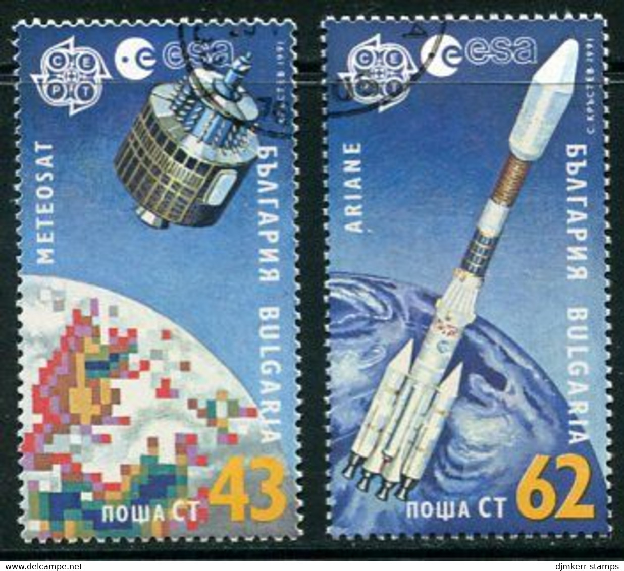 BULGARIA 1991  Europa: Space Used.  Michel 3901-02 - Gebraucht