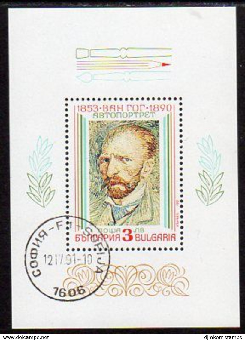 BULGARIA 1991  Van Gogh Block Used.  Michel Block 214 - Used Stamps