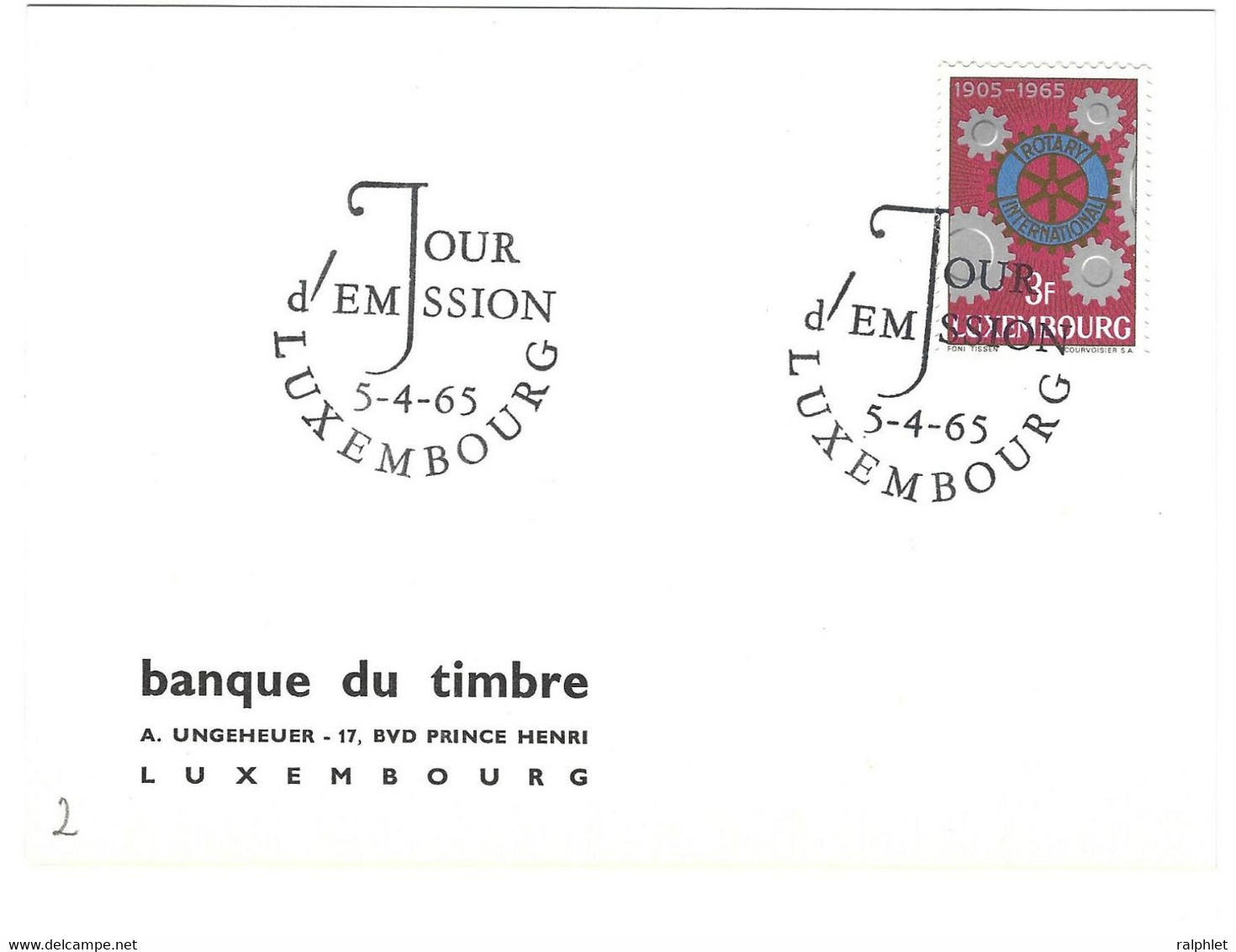 Luxembourg 1965 Rotary ¦ Rotary ¦ Rotary - Andere & Zonder Classificatie