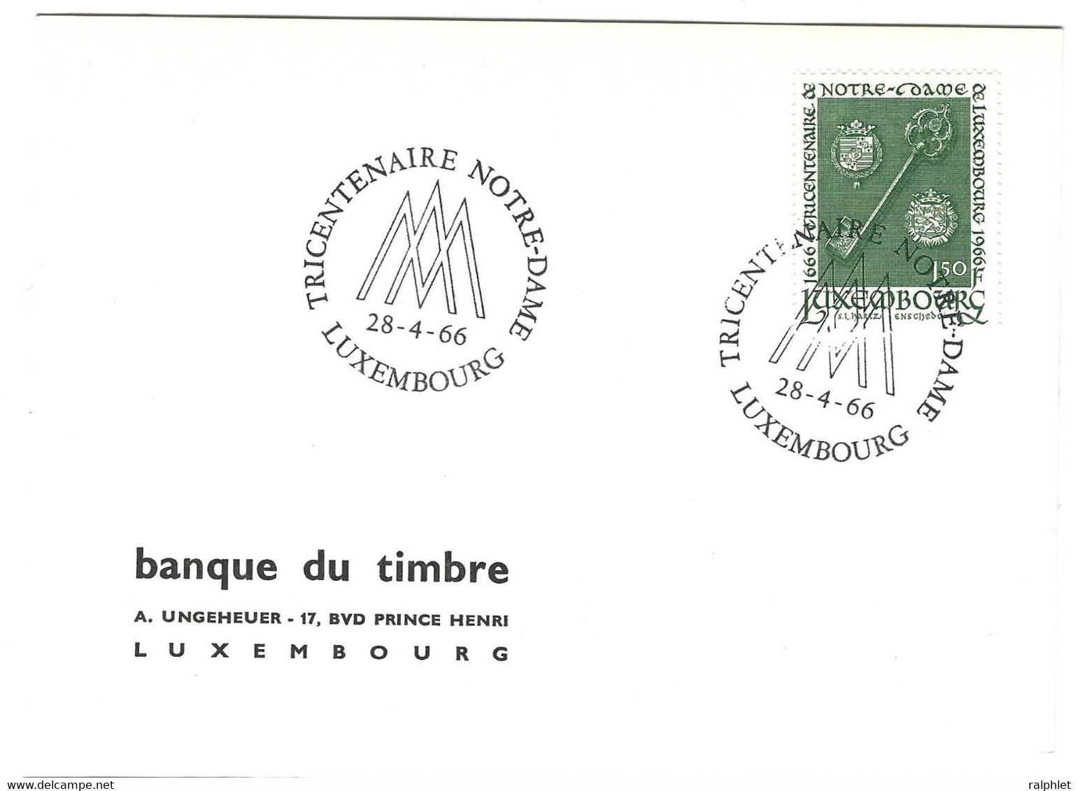 Luxembourg 1966 Notre-Dame 300 Ans ¦ Years ¦ Jahre Muttergottes - Sonstige & Ohne Zuordnung