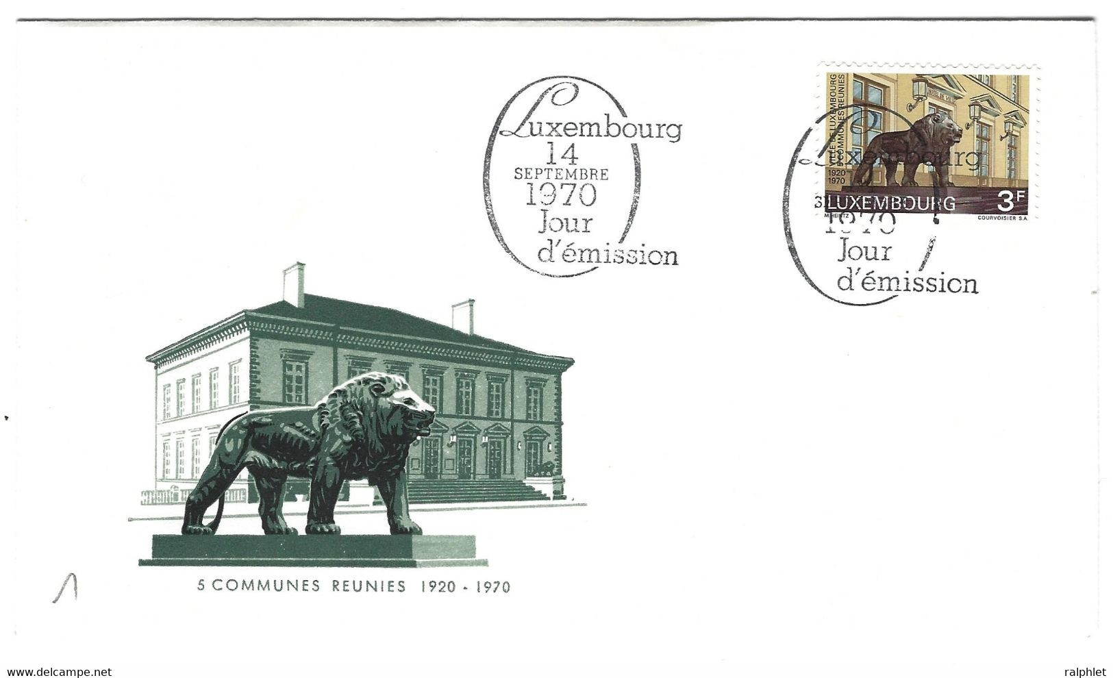 Luxembourg 1970 Communes Lion  ¦ Tremont ¦ Gemeinden Löwe - Altri & Non Classificati