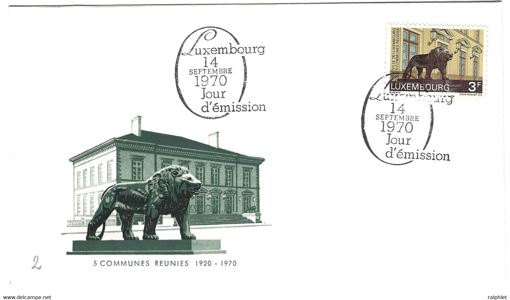 Luxembourg 1970 Communes Lion  ¦ Tremont ¦ Gemeinden Löwe - Sonstige & Ohne Zuordnung