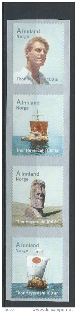 Norvège 2014 N°1798/1801 Neufs Thor Heyerdahl - Ongebruikt