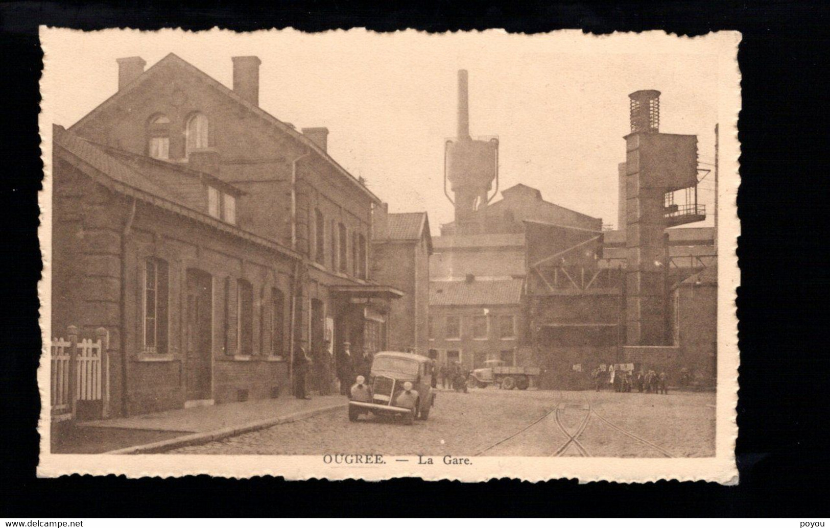 633-OUGREE-la Gare Station Statie-usine Voiture Oldtimer Camion - Seraing