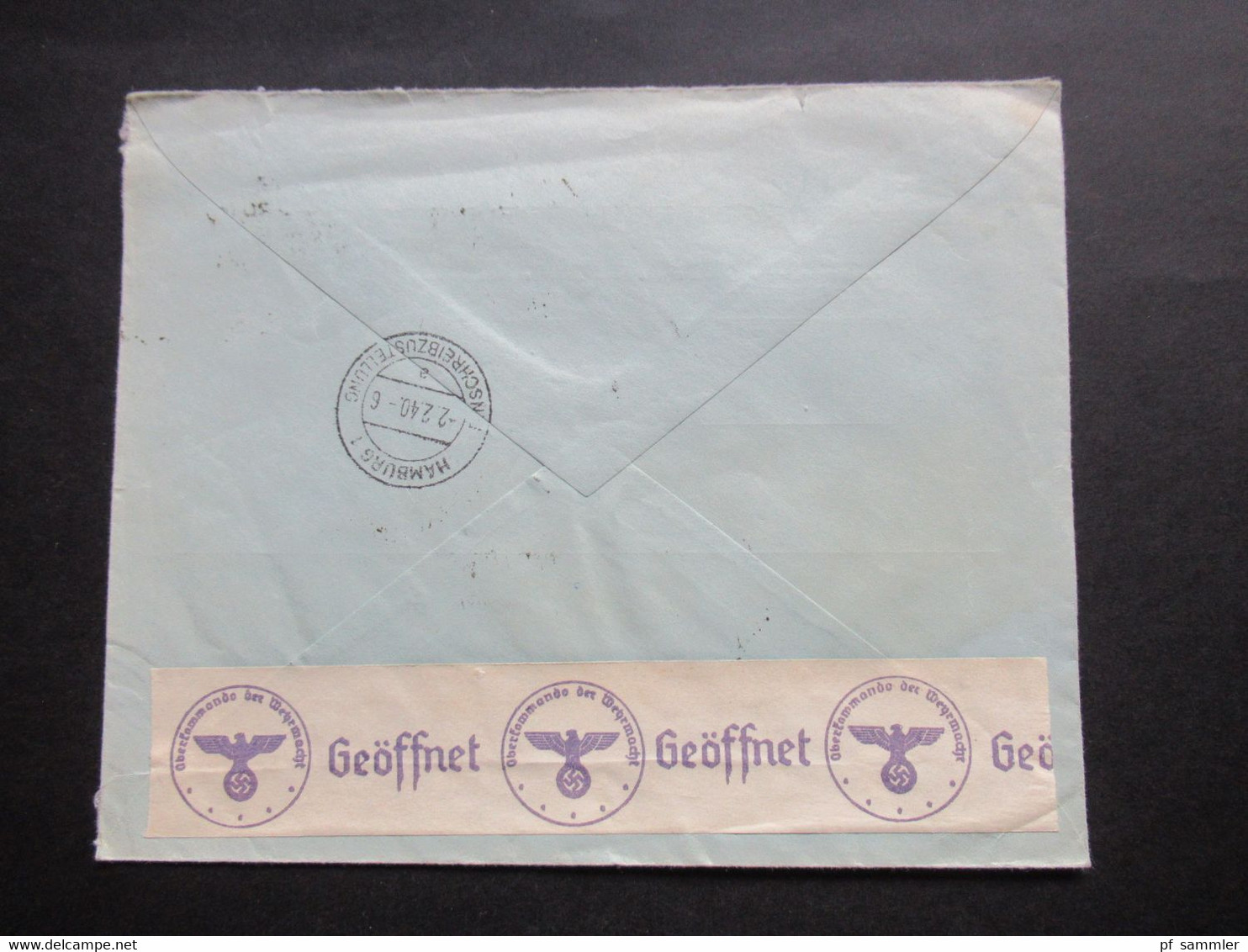 Jugoslawien 1940 Zensurbeleg / OKW Zensur Einschreiben Zagreb 1 Nach Hamburg Umschlag Marko Schlesinger - Briefe U. Dokumente