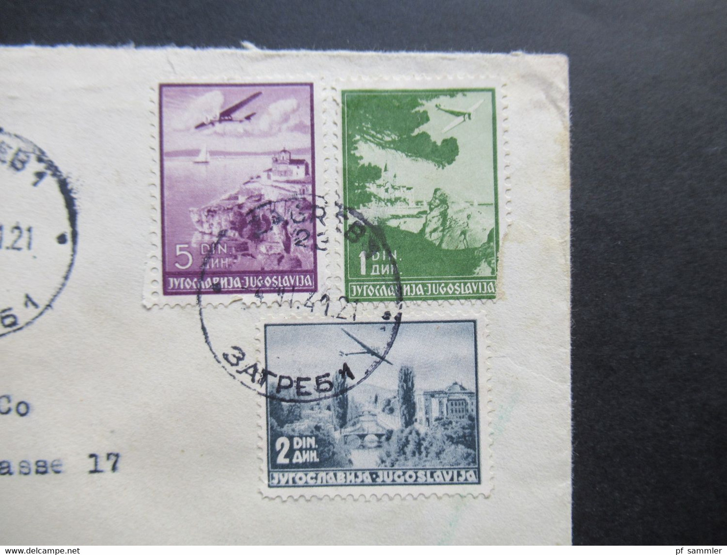 Jugoslawien 1941 Zensurbeleg / OKW Zensur / Mehrfachzensur Luftpost Zagreb An Westphalen & Co. In Hamburg - Covers & Documents
