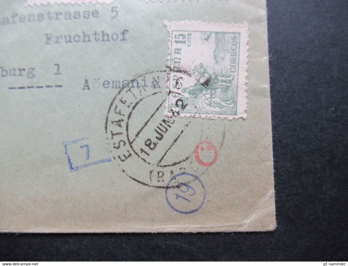 Spanien 1942 Zensurbeleg / OKW Zensur / Mehrfachzensur Viele Stempel! Barcelona Befreiungsstempel / Propaganda - Lettres & Documents