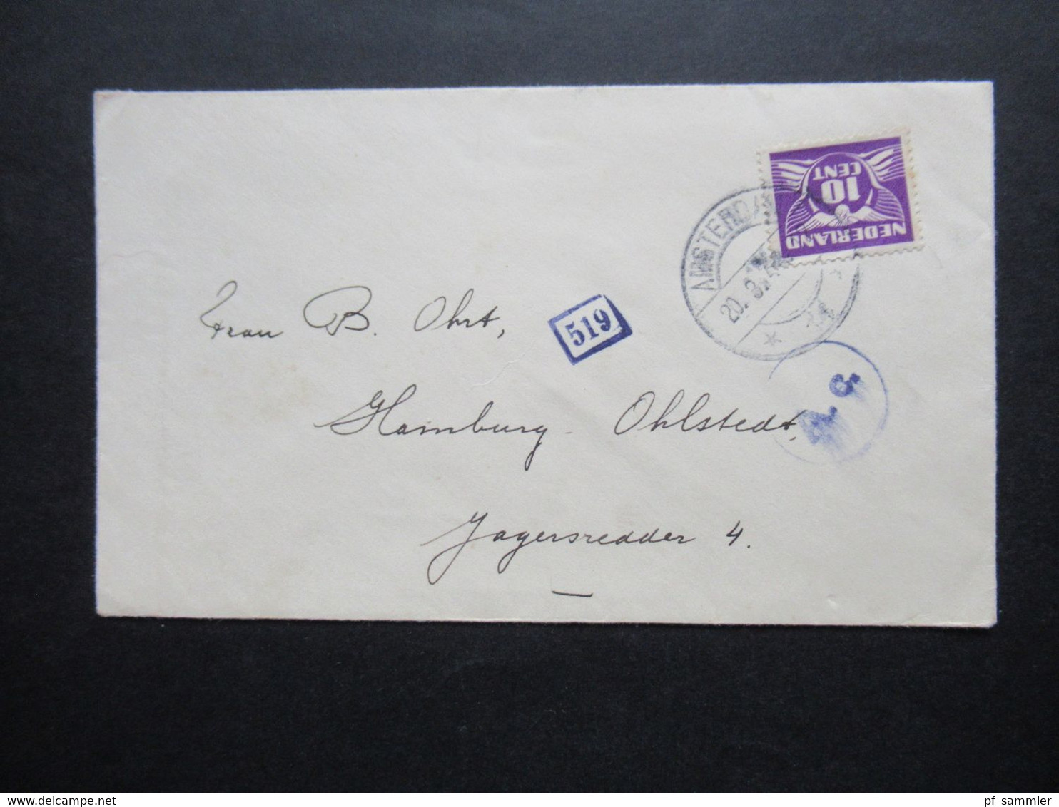 Niederlande 1944 Zensurbeleg / Mehrfachzensur A.c. Brief Von Amsterdam Nach Hamburg - Storia Postale