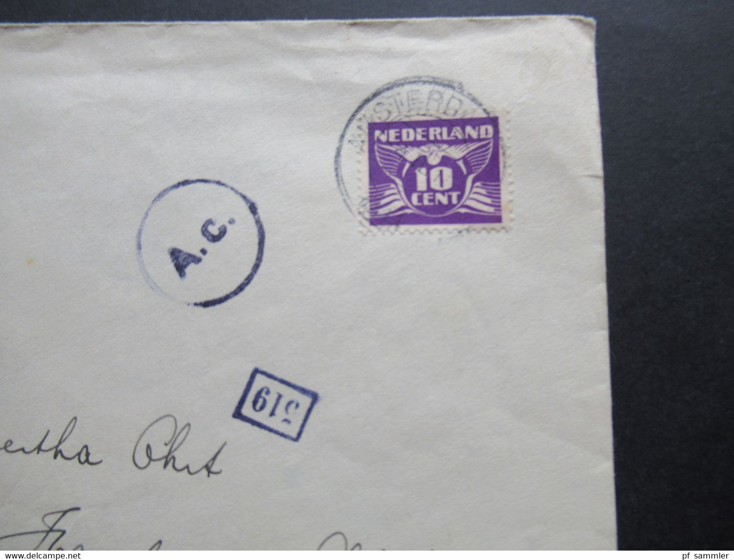 Niederlande 1944 Zensurbeleg / Mehrfachzensur A.c. Brief Von Amsterdam Nach Hamburg - Cartas & Documentos