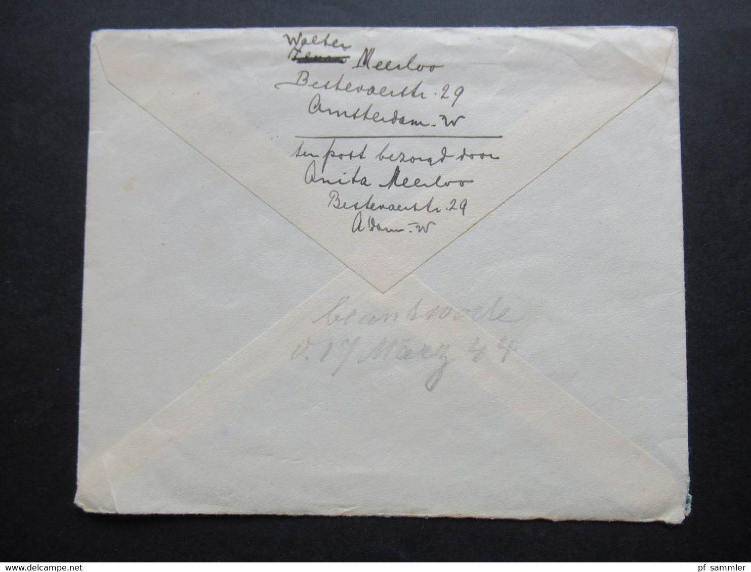 Niederlande 1944 Zensurbeleg / Mehrfachzensur A.c. Brief Von Amsterdam Nach Hamburg - Storia Postale