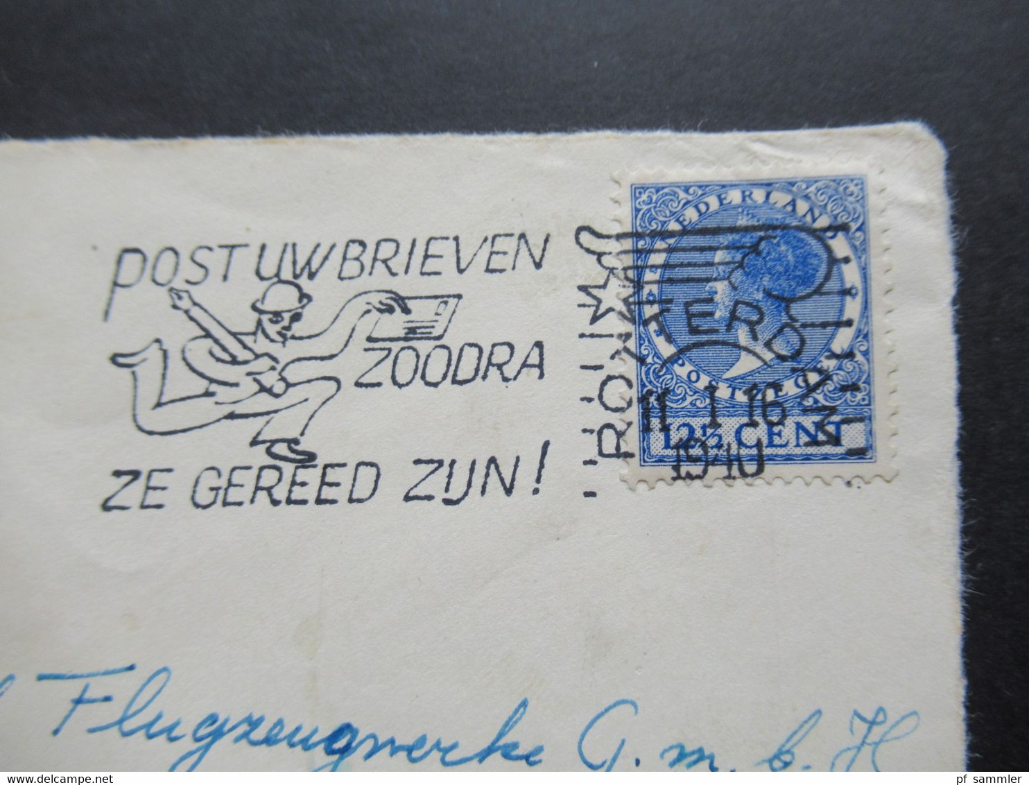 Niederlande 1940 Zensurbeleg Mit Zensurstreifen OKW Geprüft An: Ernst Heinkel Flugzeugwerke In Rostock - Covers & Documents