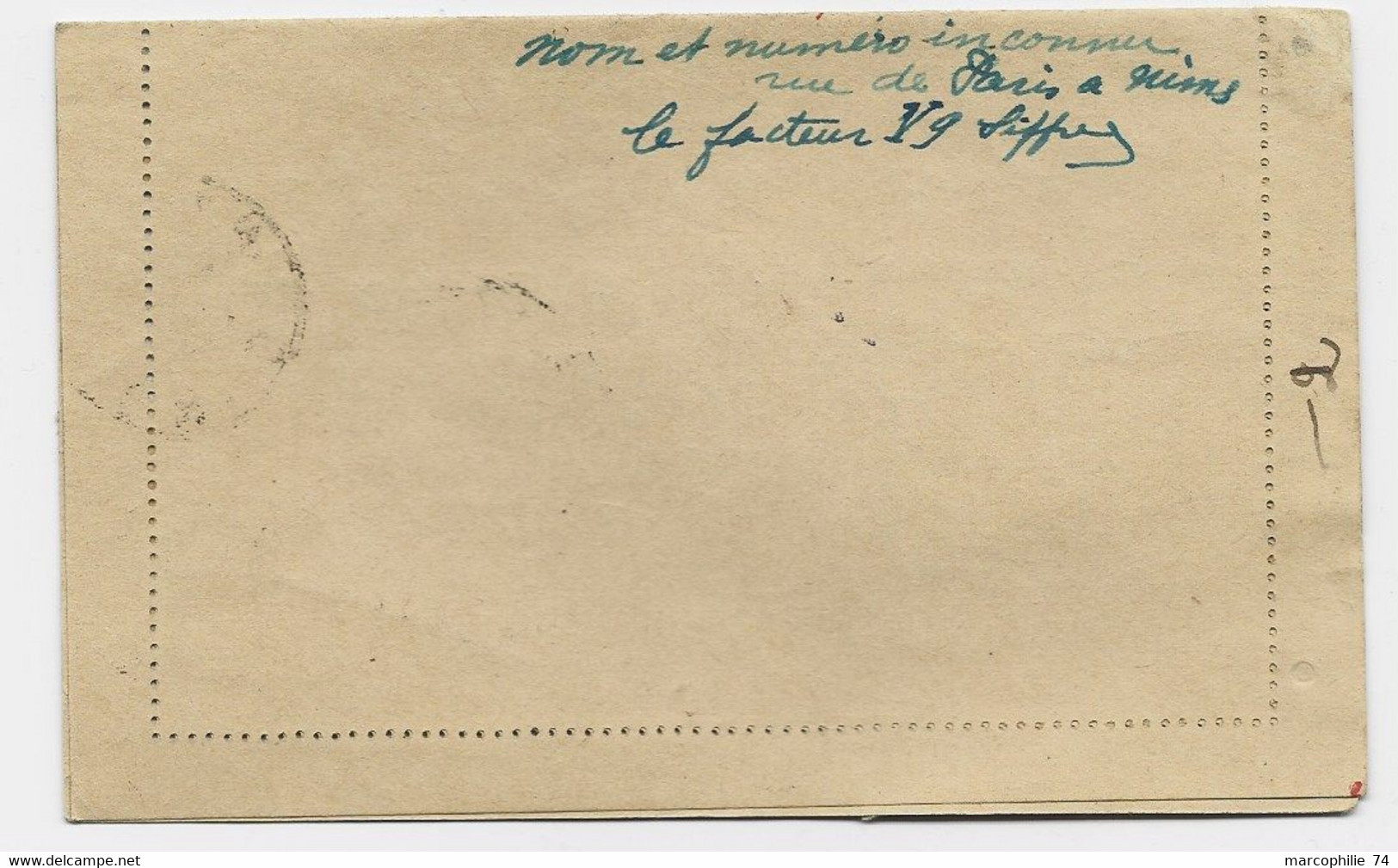 PAIX ENTIER 50C CARTE LETTRE + 1FR25 VICTOR HUGO  REC NIMES GARD 30.3.1937 - 1932-39 Paz