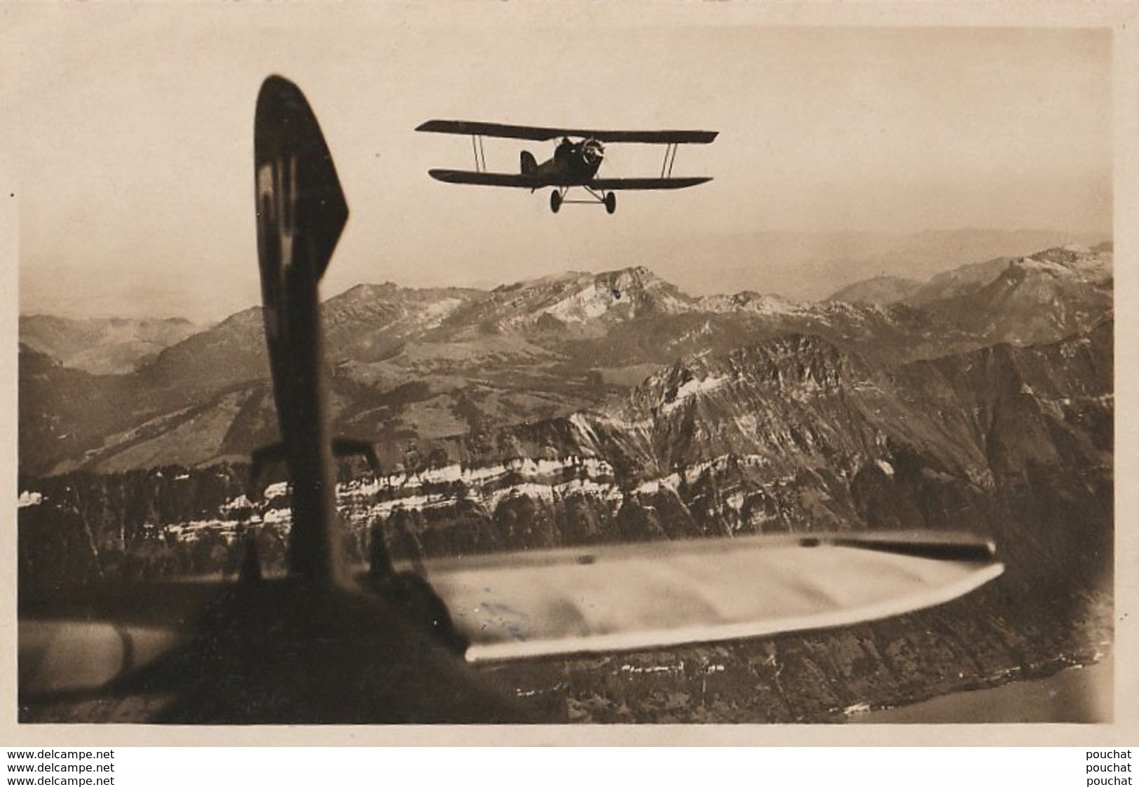 FLUGZEUGE UBER DEM BRIENZERSEE (3000 M.) CARTE PHOTO AVION - EDITION GUGGENHEIM & C°, ZURICH , SUISSE - (1924 -2 SCANS) - 1919-1938