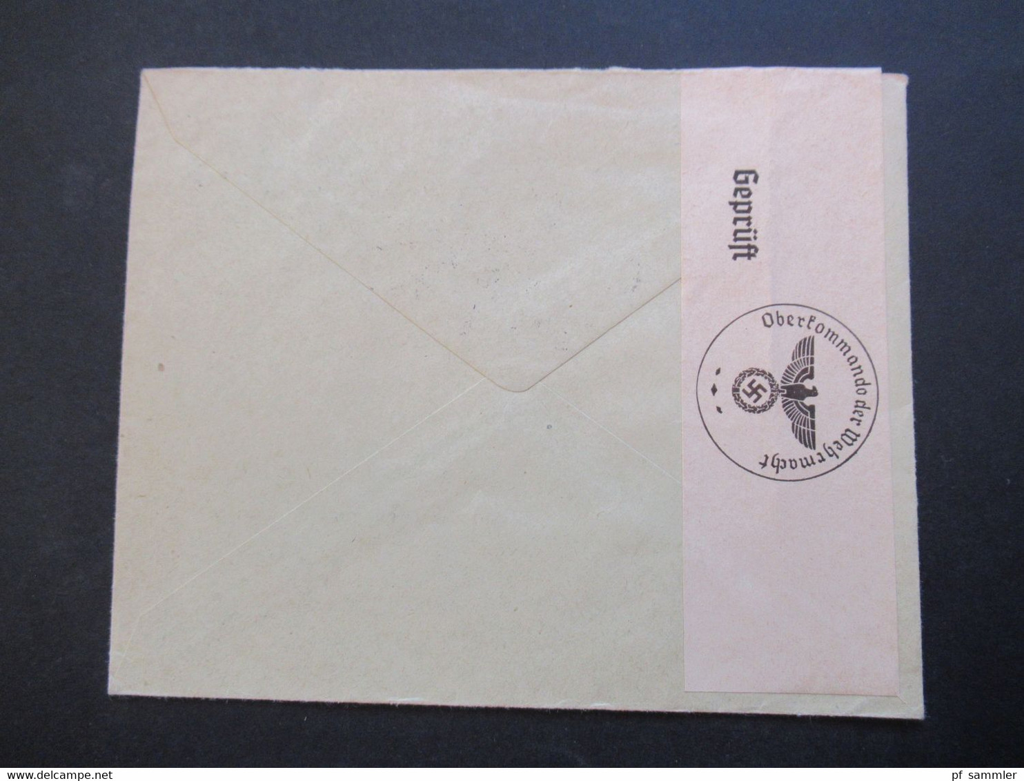 Dänemark 1940 Zensurbeleg OKW Zensurstreifen Geprüft Air Mail Luftpostmarken Nr. 217 / 218 Umschlag Lars Christiansen - Storia Postale